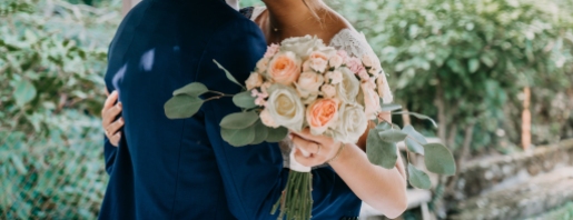 Bouquet de mariée pastel